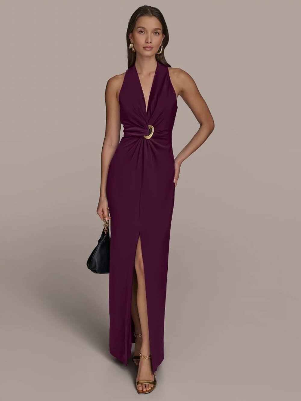 Donna Karan New York Women's V-Neck Sleeveless Gown Size 8